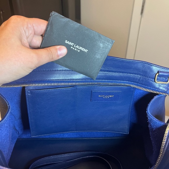 Yves Saint Laurent YSL Blue Leather Cabas Chyc - Picture 14 of 17